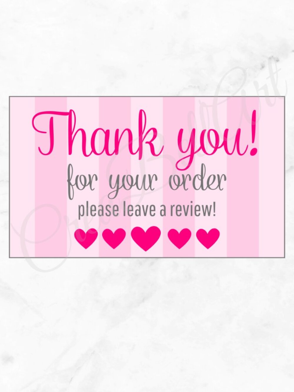 60 Pack striped Thank You Cards - Picture 2 of 11